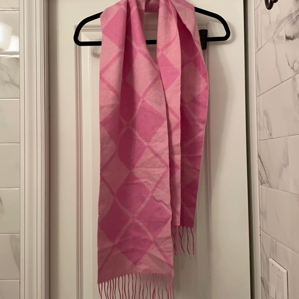 Pink Argyle Super soft scarf